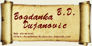 Bogdanka Dujanović vizit kartica